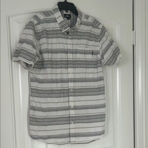 O'Neill Gray and White Casual Button Down Shirt